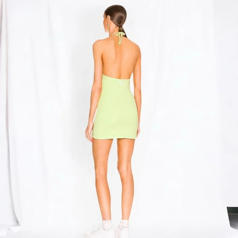 THE MAYFAIR GROUP x REVOLVE Halter Dress Green M/L Treating Humans Like Humans